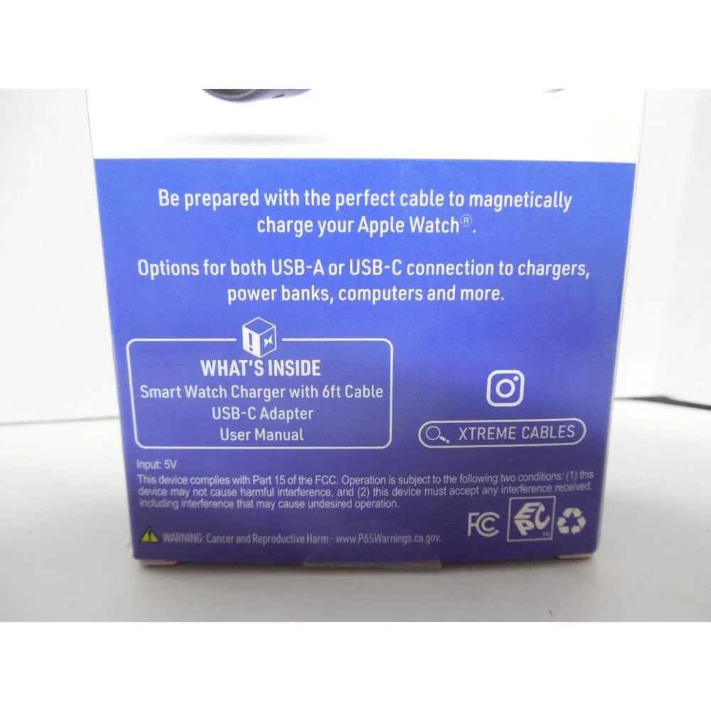 NIB Xtreme Power Smart Watch Charger / USB A & C Adapter 6 ft cable  Apple Comp.